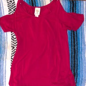 A super cute and soft off the shoulder top